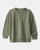 Boys French Terry Pullover Sweatshirt - Green, image 1 of 3 slides
