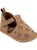 Brown - Baby Flower T-Strap Sandals