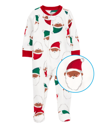 Baby 1-Piece Santa Fleece Footie Pajamas
, 