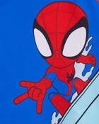 Toddler Marvel™ Spider-Man Long-Sleeve Rashguard Swim Top - Red/Blue, image 2 of 2 slides