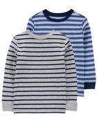 Kid 2-Pack Striped Long-Sleeve Tees
, image 1 of 5 slides
