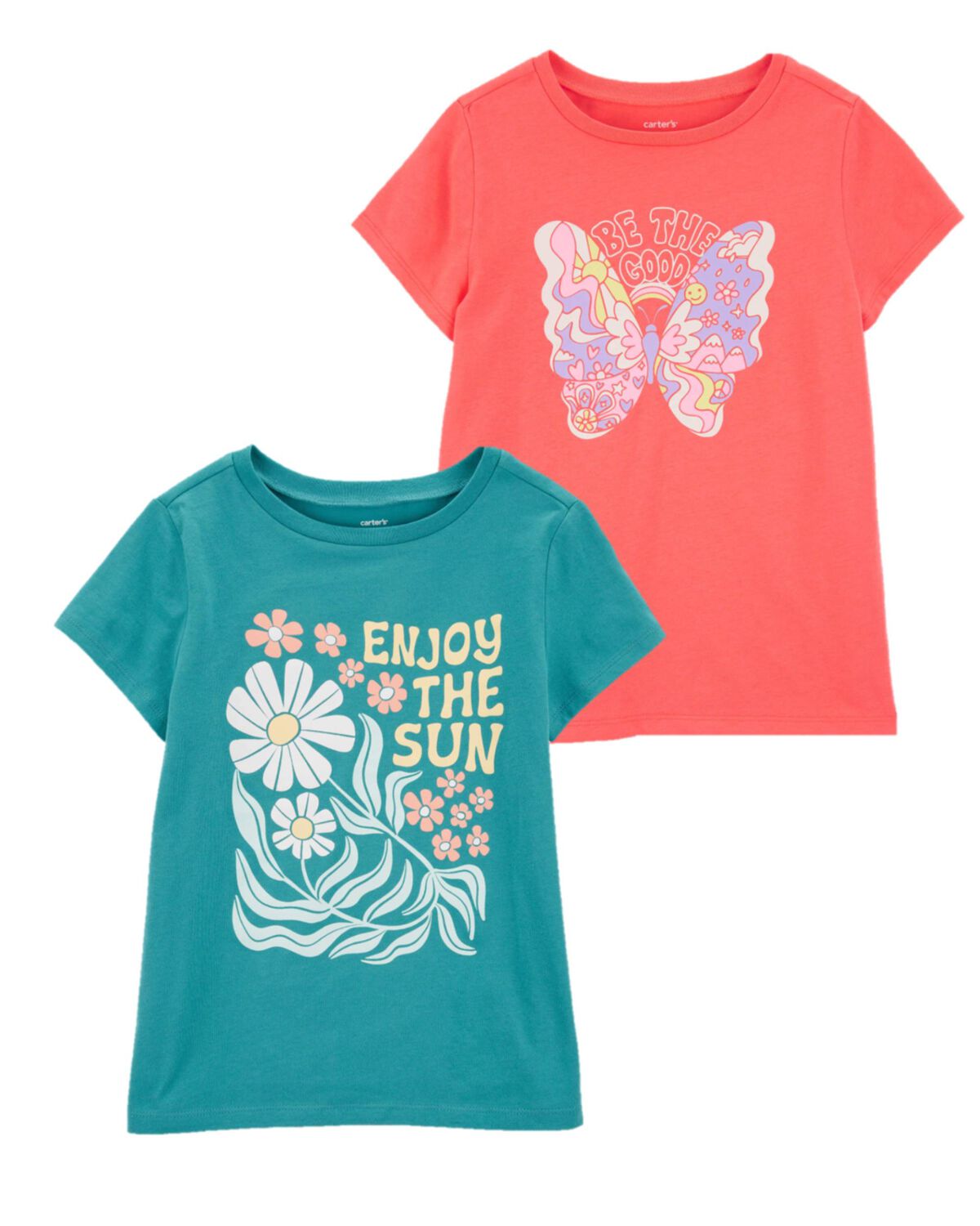 Multi Toddler 2-Pack Butterfly & Sun Graphic Tees | carters.com