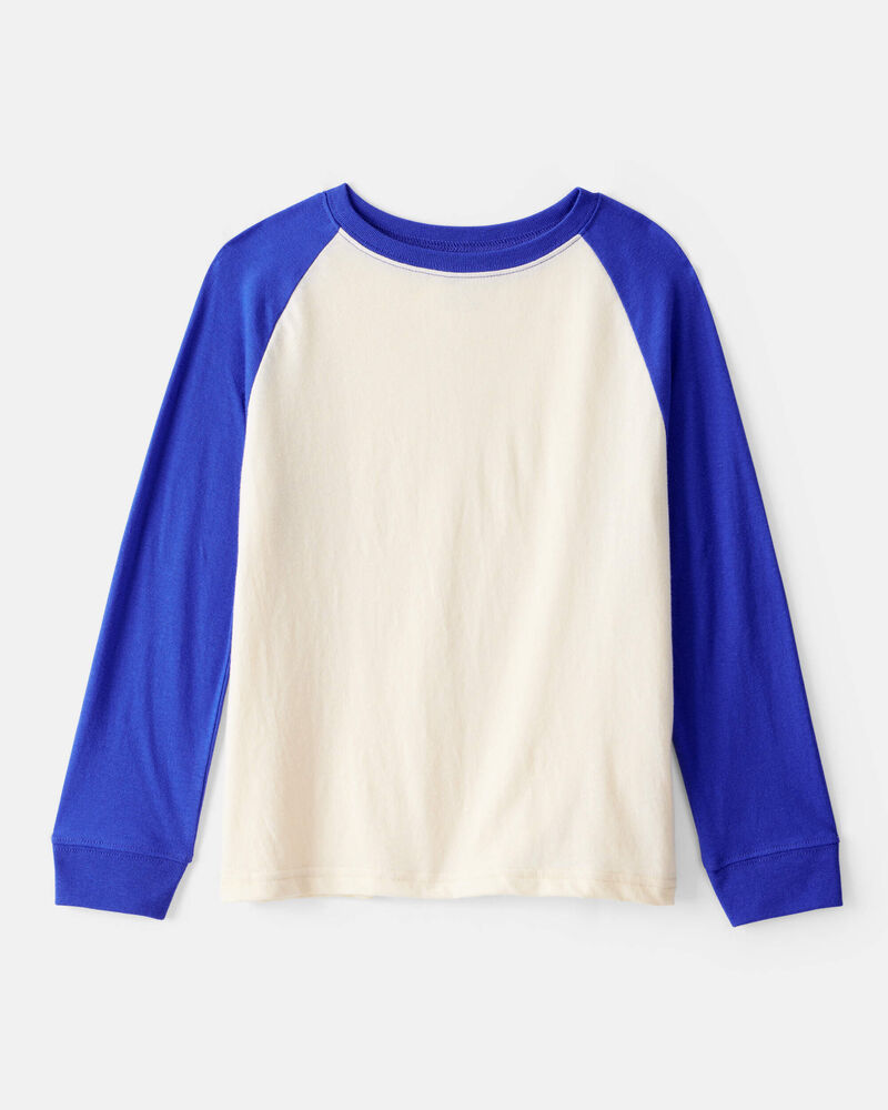 Boys Long-Sleeve Raglan Tee - Blue, image 1 of 3 slides