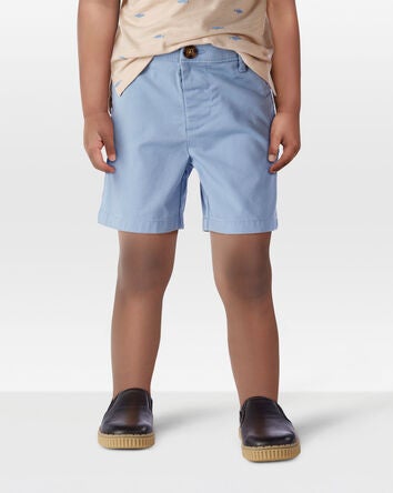 Toddler Stretch Chino Shorts - Blue, 