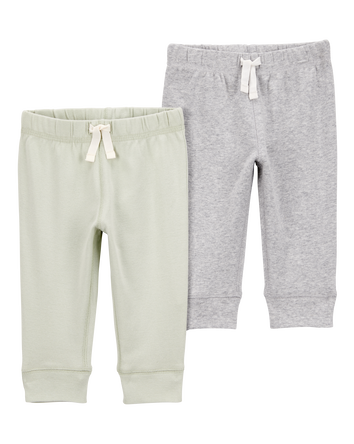 Baby 2-Pack Jogger Pants - Green/Grey, 