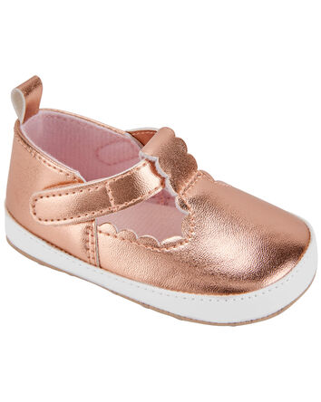 Baby Metallic Slip-On Crib Shoes, 
