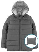 Grey - Kid Packable Puffer Jacket