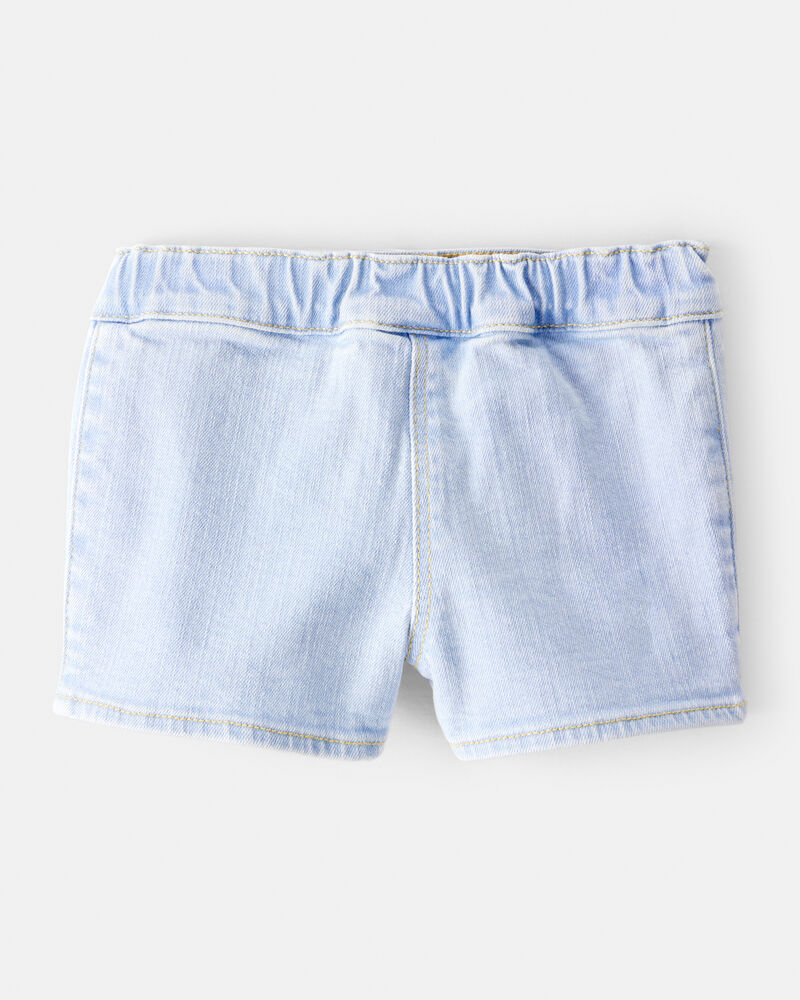 Baby Girl Embroidered Denim Skort - Blue, image 3 of 6 slides