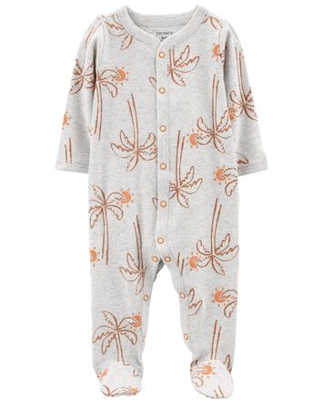Baby Palm Trees Snap-Up Thermal Sleep & Play Pajamas, 