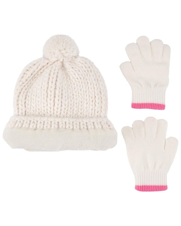 Kid 2-Pack Knit Cap & Gloves Set