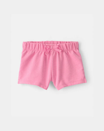 Baby Girl French Terry Shorts - Pink, 
