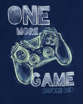 Kid 4-Piece Gamer Cotton Pajamas, 