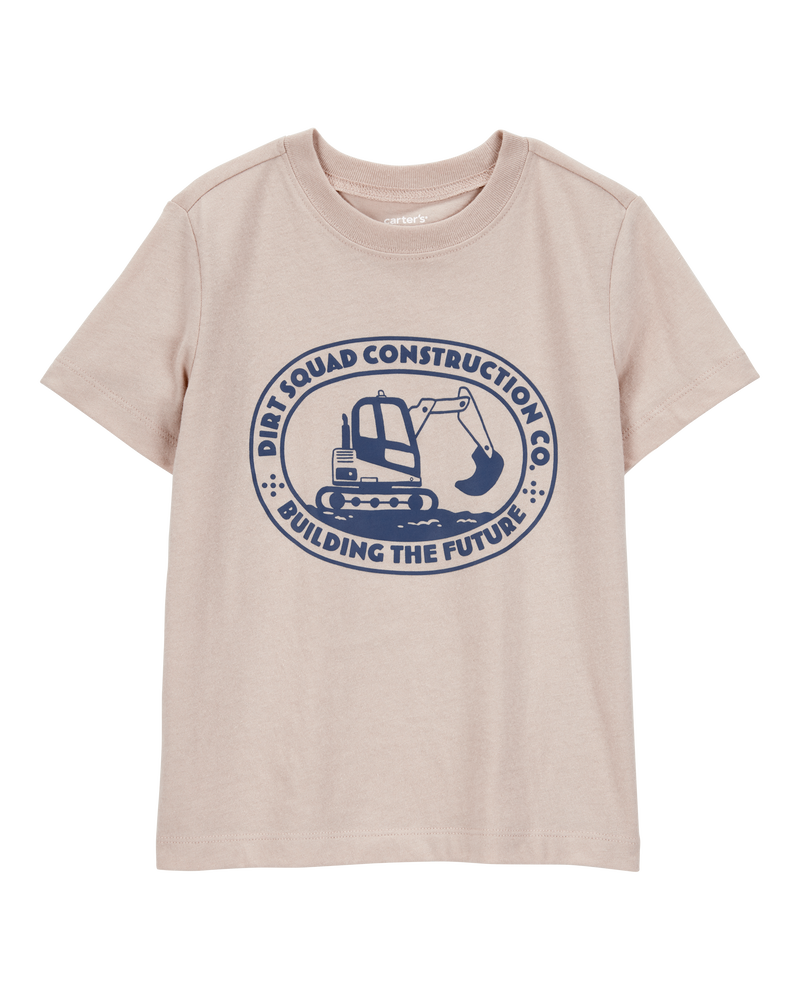 Toddler Construction Short-Sleeve Graphic Tee - Tan, image 1 of 2 slides