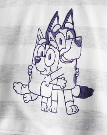 Baby Bluey Striped French Terry Pullover - Grey, 