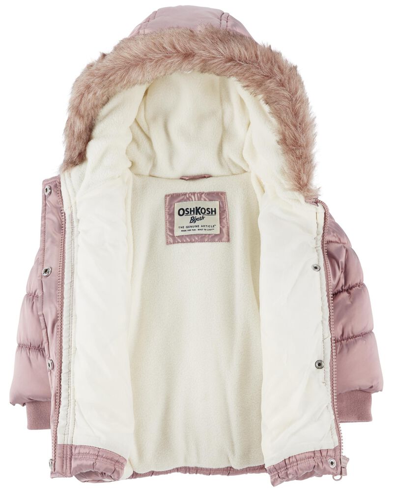 Baby Faux Fur Midweight Parka, image 2 of 3 slides