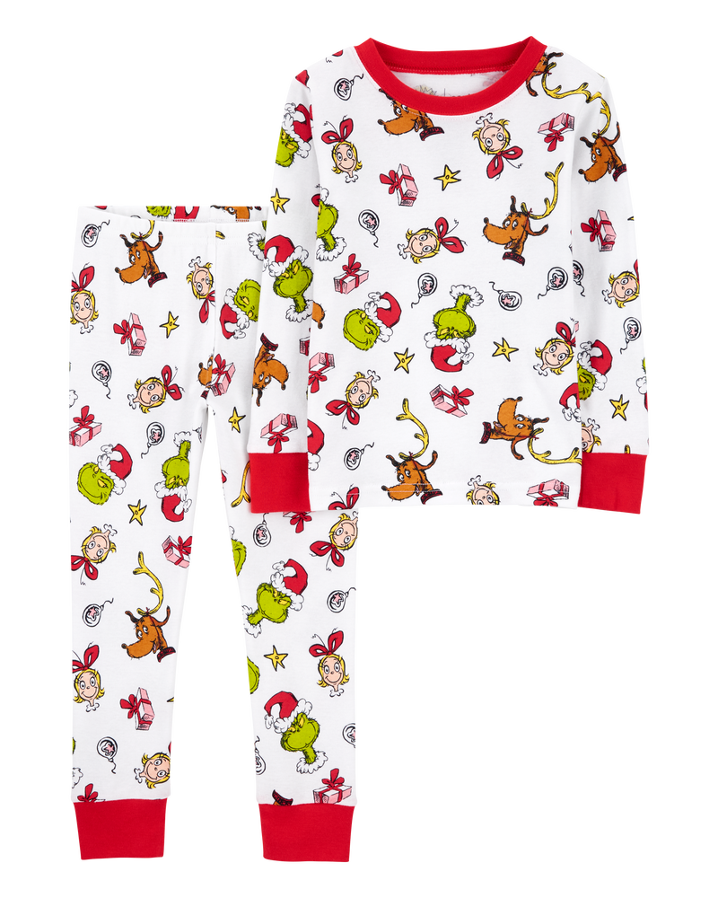 Red Green Toddler 2 Piece Christmas Grinch 100 Snug Fit Cotton Pajamas carters