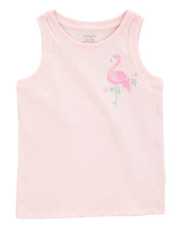 Toddler Flamingo Muscle Tank - Pink, 