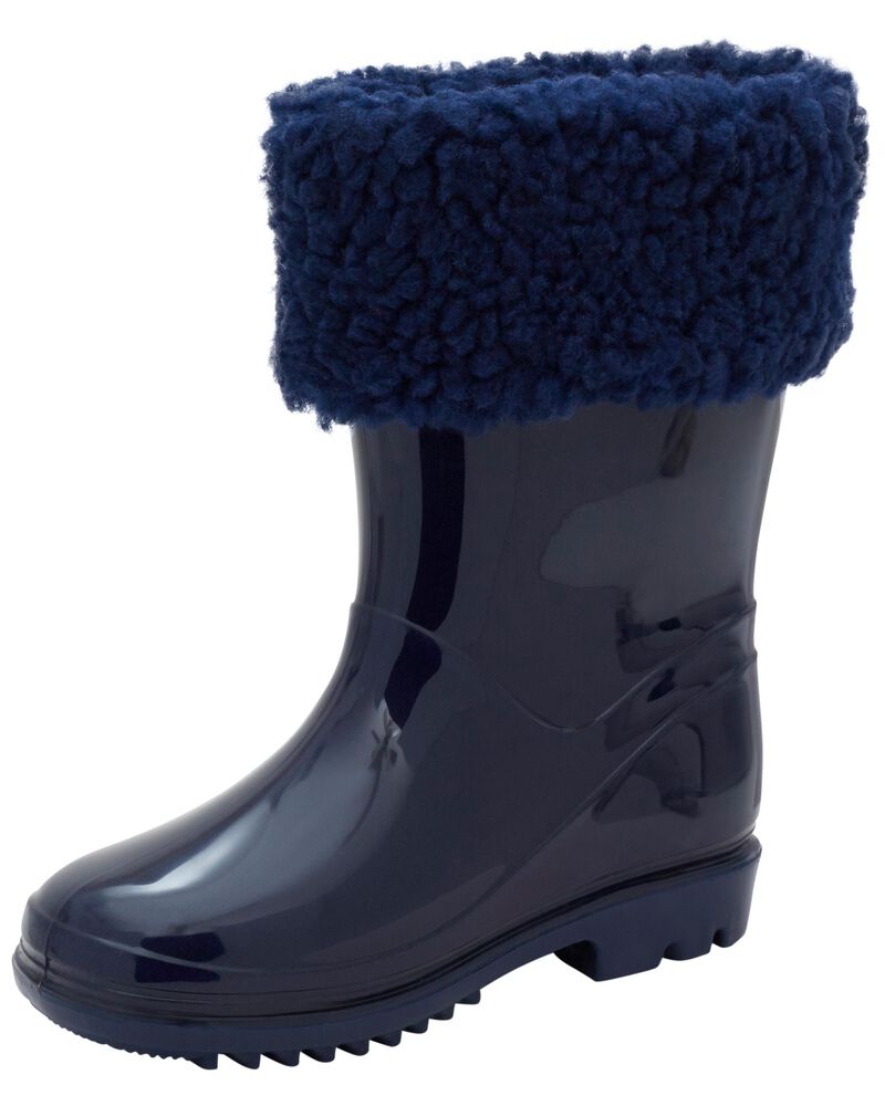 Toddler Faux Fur-Lined Rain Boots, image 6 of 7 slides