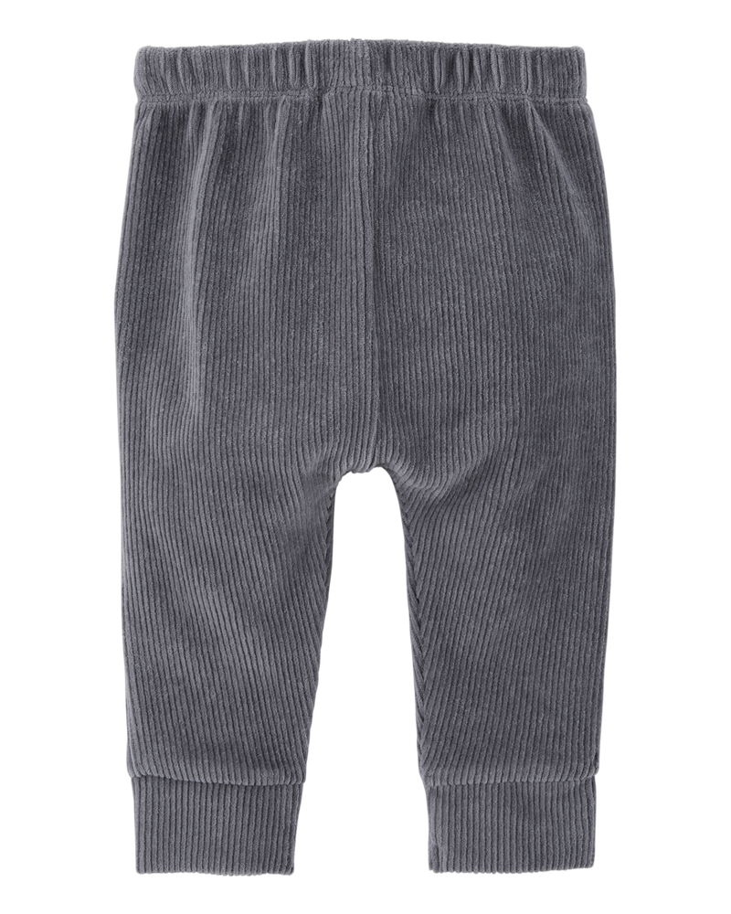 Baby Pull-On Ribbed Velour Pants, image 2 of 4 slides