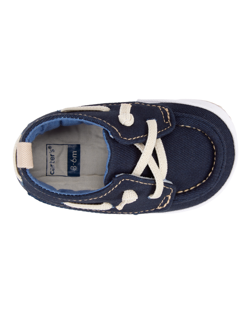 Baby Boy Boat Shoes - Navy, image 4 of 7 slides