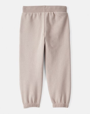 Toddler Girl Cotton Joggers - Brown, 