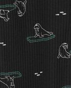 Baby Animal Print 2-Way Zip Sleep & Play Pajamas, image 2 of 3 slides