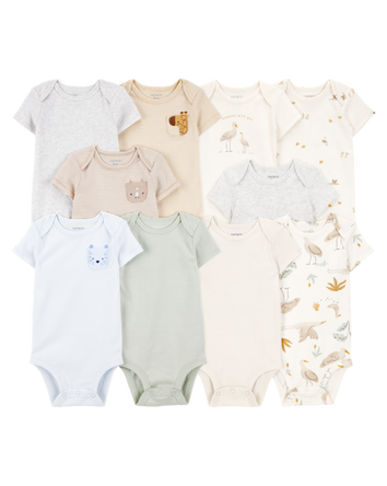 Baby 10-Pack Short-Sleeve Bodysuits, 
