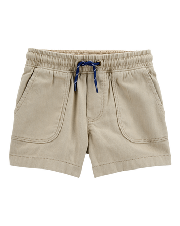 Baby Pull-On Twill Shorts - Khaki, 