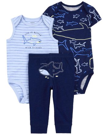 Baby 3-Piece Whale Little Character Set, 