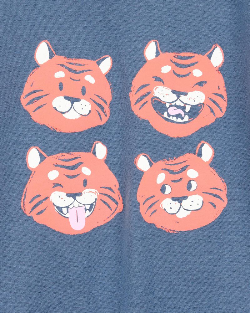 Toddler Tiger Short-Sleeve Graphic Tee - Blue, image 2 of 2 slides