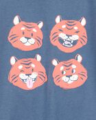 Toddler Tiger Short-Sleeve Graphic Tee - Blue, image 2 of 2 slides