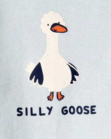 Baby Silly Goose Cotton Long-Sleeve Graphic Bodysuit - Blue, 