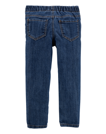 Toddler Dark Wash Elastic-Waist Jeggings, 