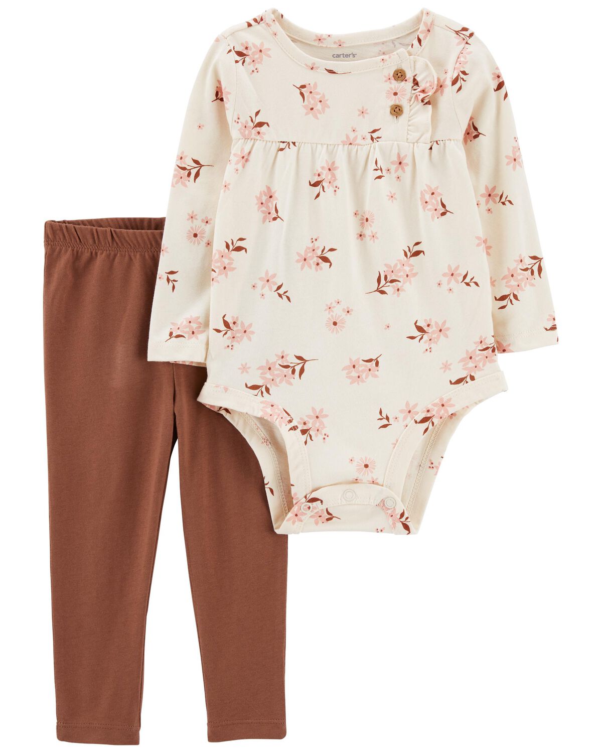 Baby 2-Piece Floral Bodysuit Pant Set