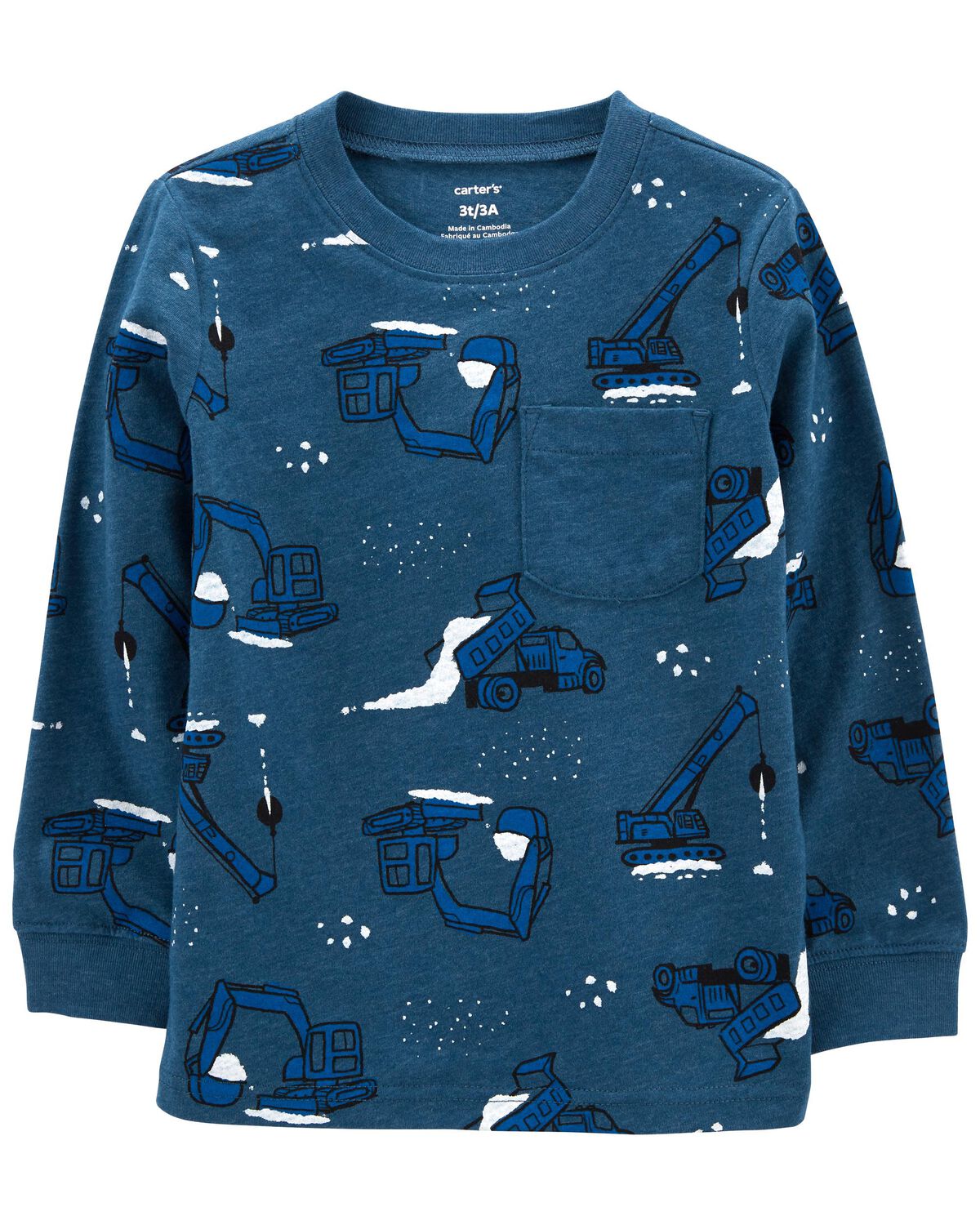 Blue Baby Construction Jersey Tee