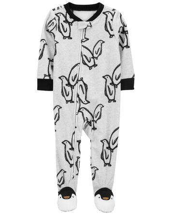 Baby 1-Piece Penguin Fleece Footie Pajamas, 