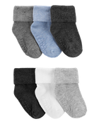 Baby 6-Pack Foldover Cuff Socks, image 1 of 8 slides