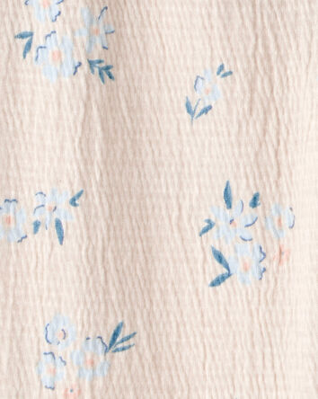 Baby 2-Piece Bodysuit & Floral Pant Set - Blue/Ivory, 