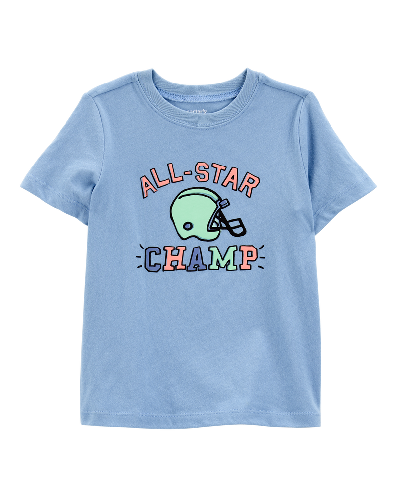 Toddler Boy All Star Short-Sleeve Graphic Tee - Blue, image 1 of 3 slides