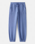 Girls Cotton Joggers - Blue, image 1 of 4 slides