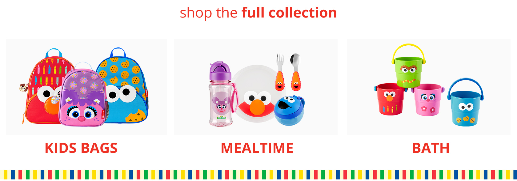 Skiphop x Sesame Street | Shop Full Collection - kids bags, mealtime and bath.