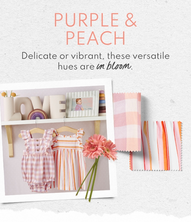 Purple & Peach | Delicate or Vibrant these versatile hues are in boom.