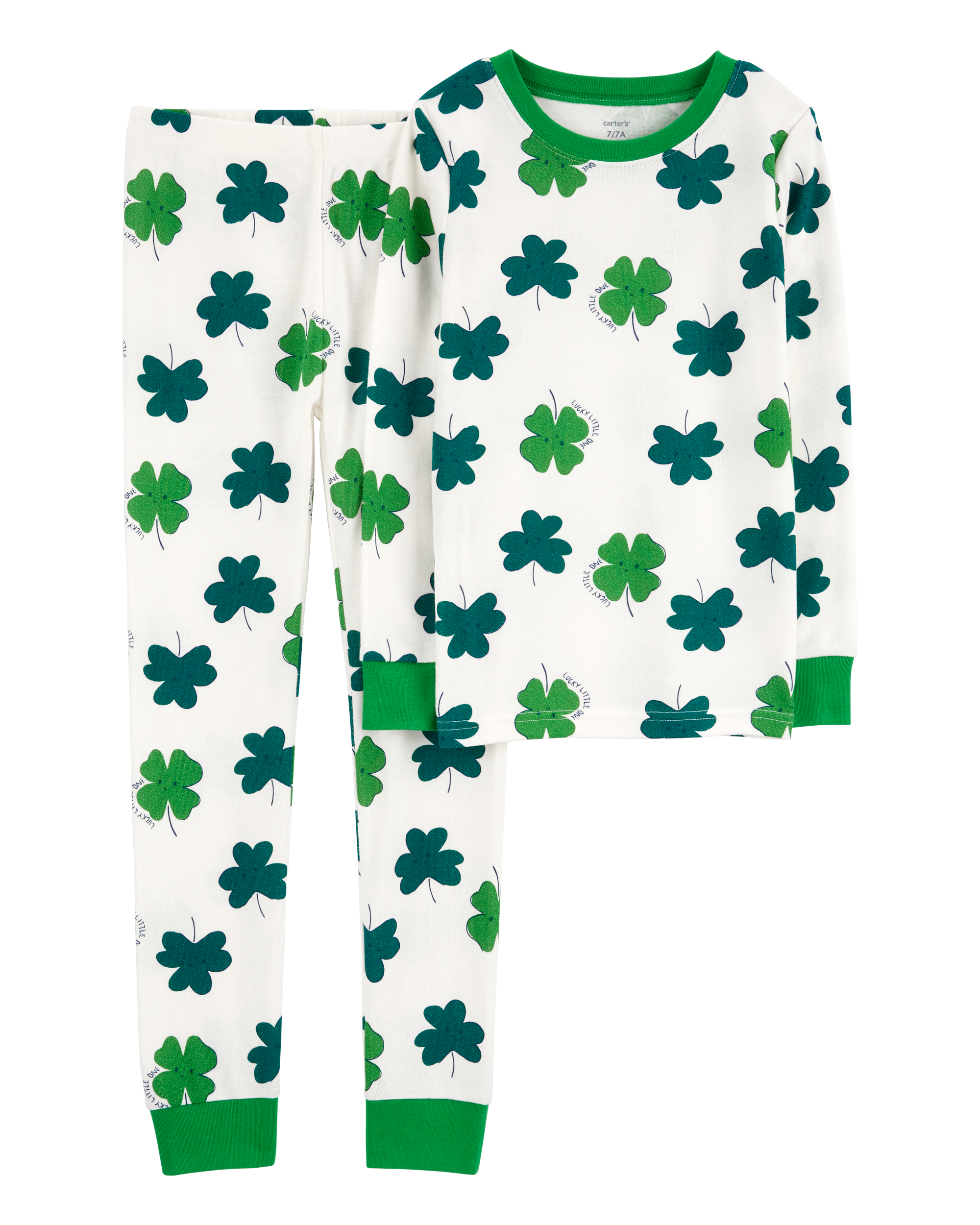 Kid 2-Piece St. Patrick's Day 100% Snug Fit Cotton Pajamas, image 1 of 3 slides