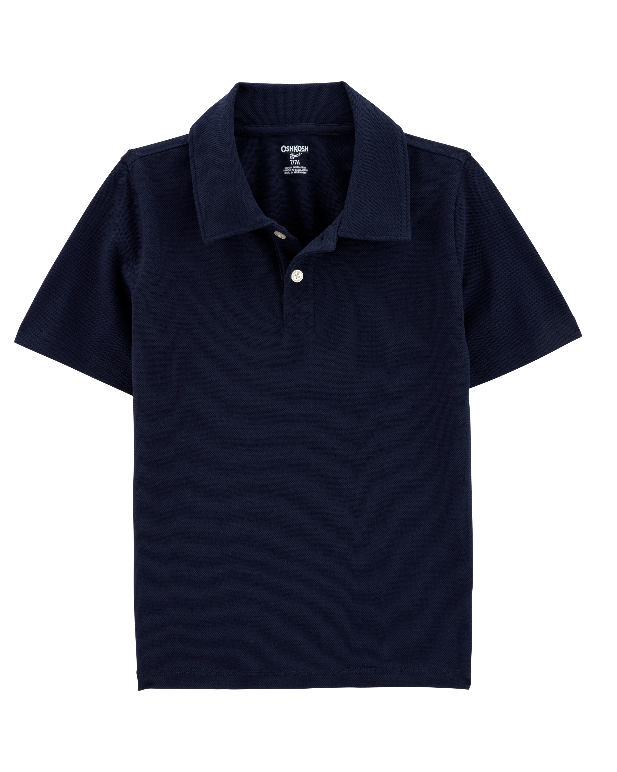 Kid Pique Uniform Polo Shirt - Navy, image 1 of 3 slides