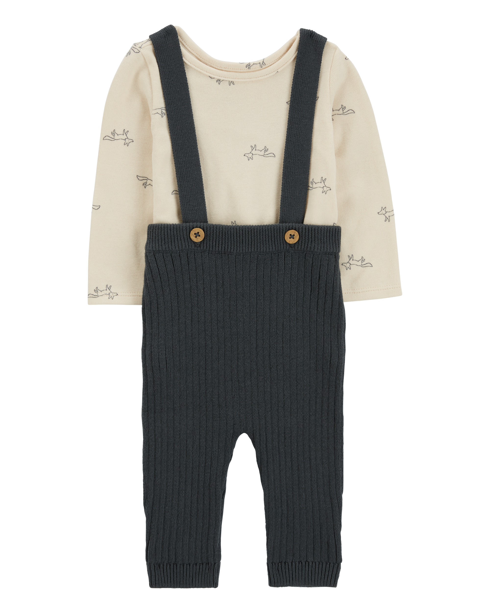 Baby 2-Piece Bodysuit & Sweater Coveralls, image 1 of 5 slides