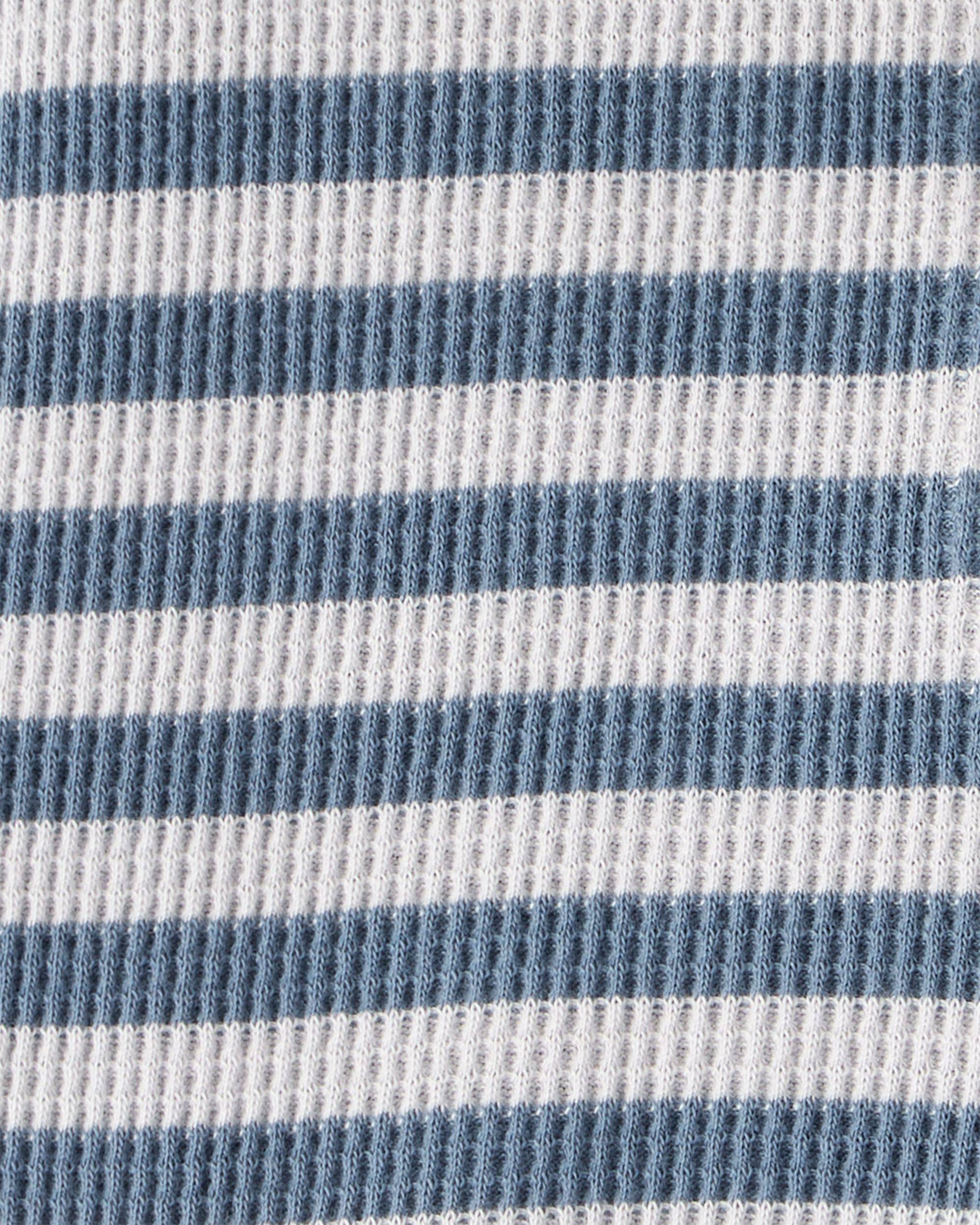 Baby Sleep & Play Pajamas Made with Organic Cotton in Blue Stripes, image 3 of 5 slides