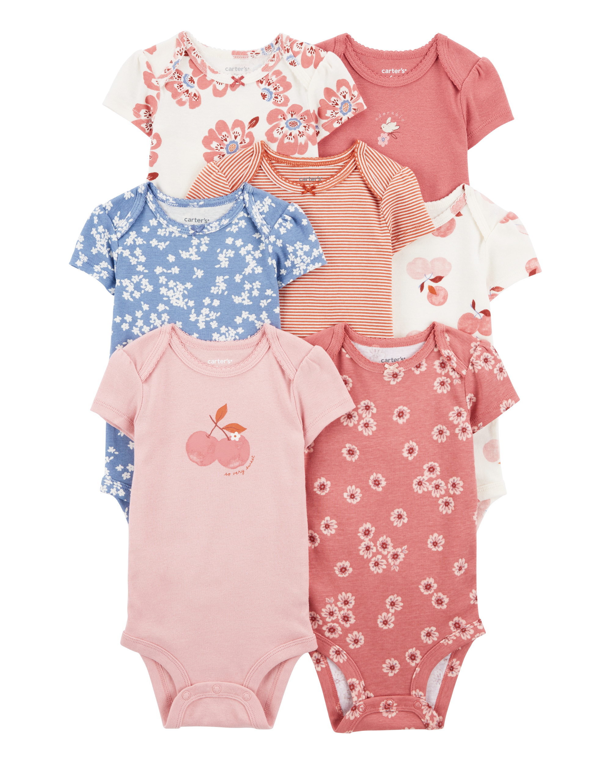 Baby 7-Pack Short-Sleeve Bodysuits, image 1 of 10 slides