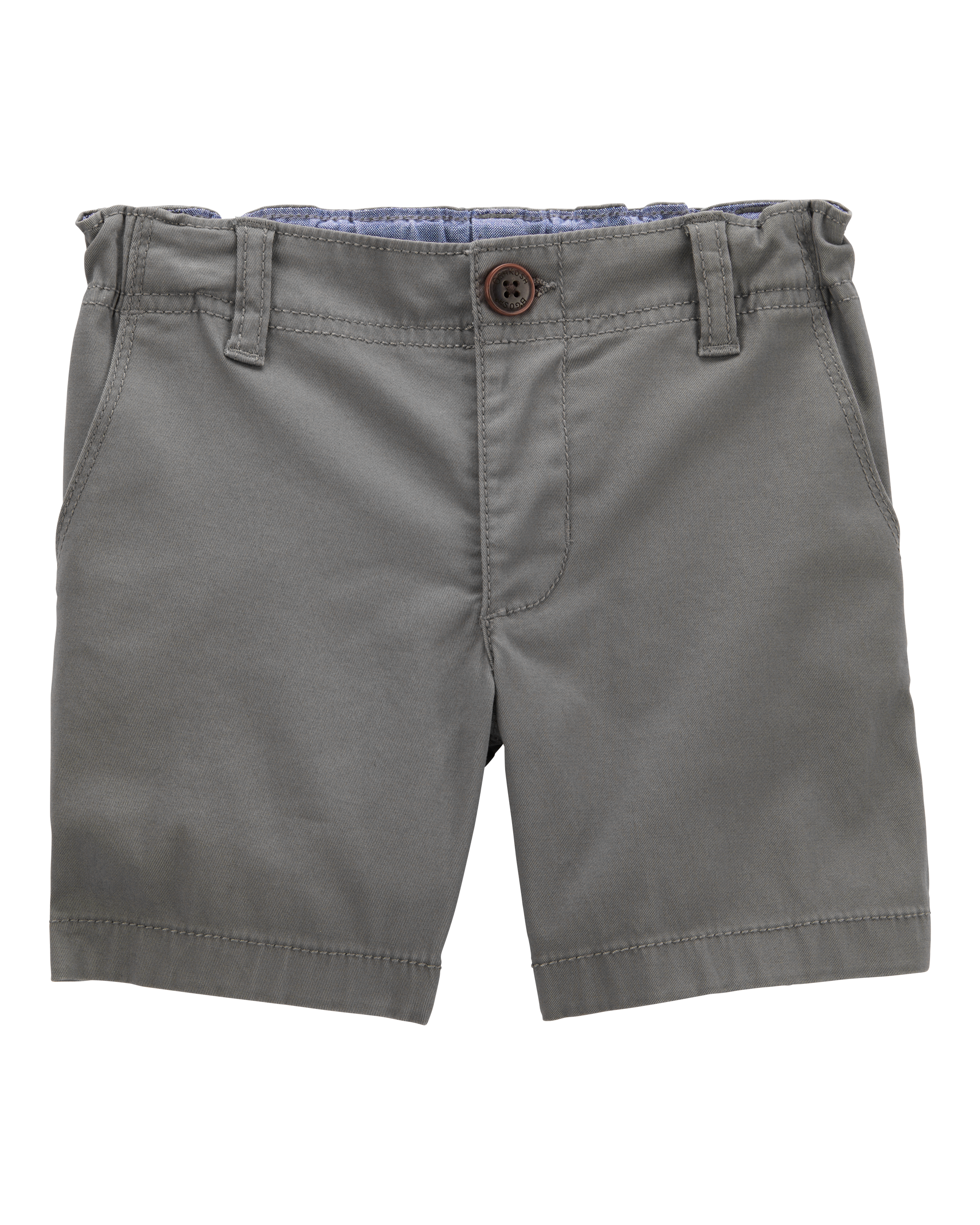 Baby Flat-Front Shorts - Grey, image 1 of 4 slides