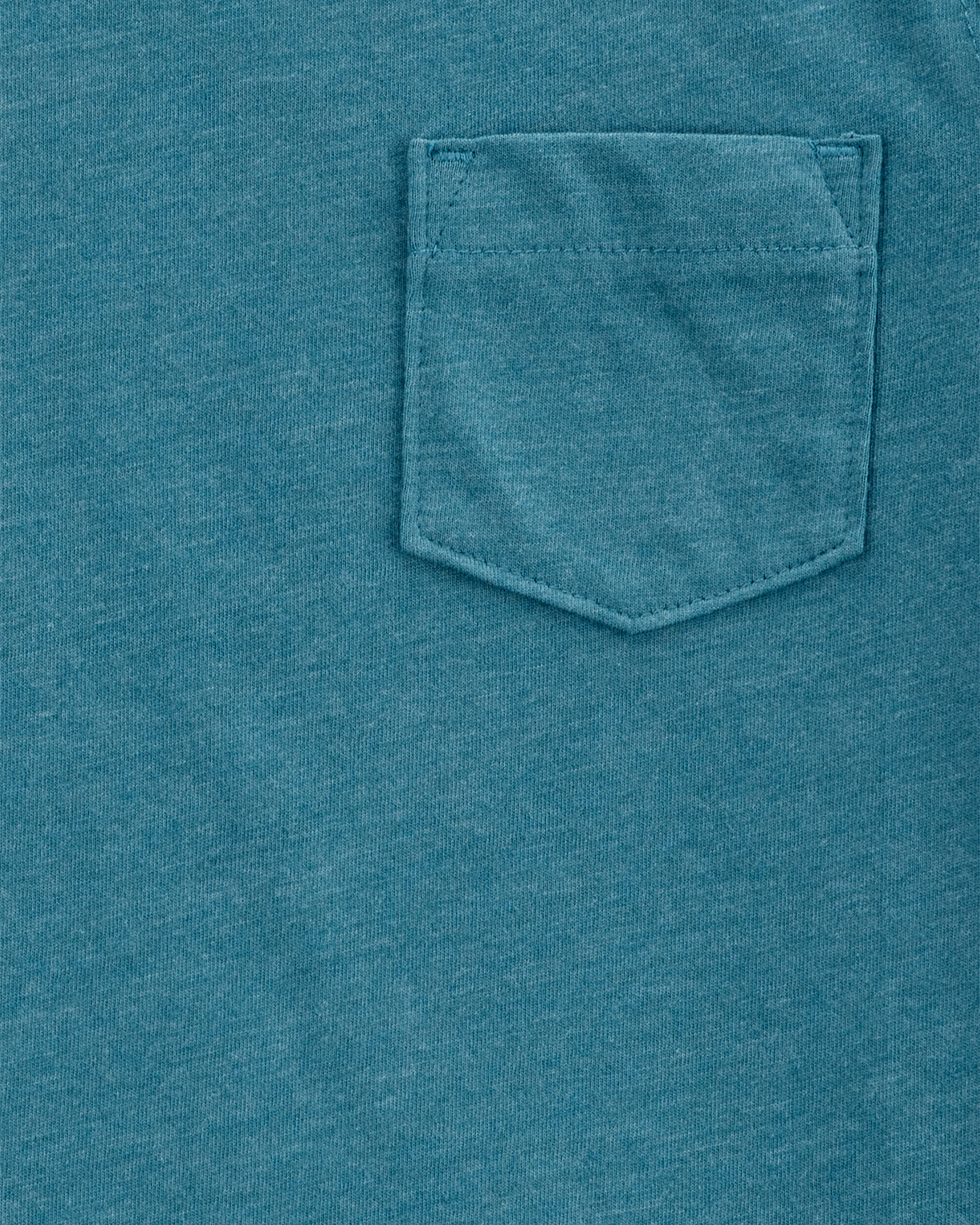 Toddler Solid Short-Sleeve Pocket Tee - Teal, image 2 of 3 slides
