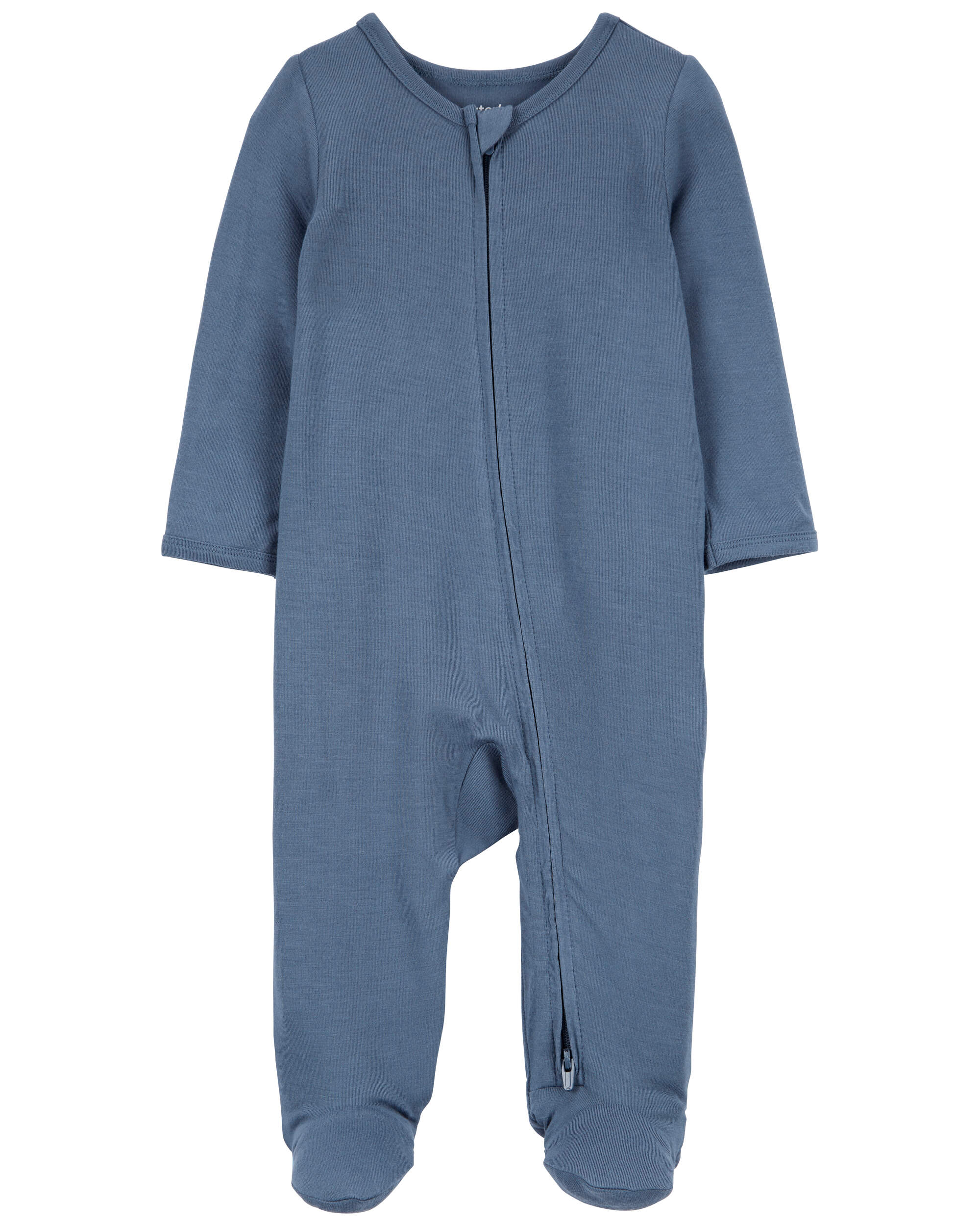 Baby Zip-Up PurelySoft Sleep & Play Pajamas, image 1 of 5 slides